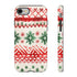 Watercolor Study of Christmas Patterns - Impact Resistant Phone Case iPhone 8 Glossy